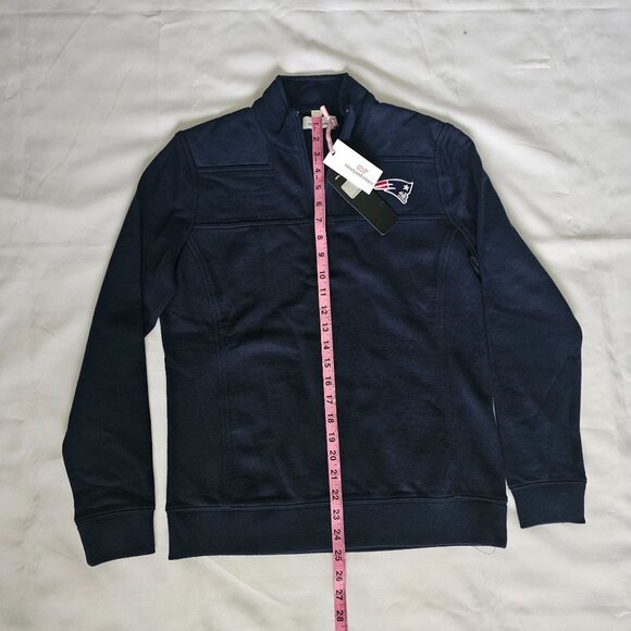 Vineyard Vines Men's Navy Quarter-Zip New England Patriots Shep Shirt Size Small - Picture 15 of 16